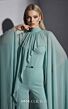 MNM Couture E0143 Corset Bodice Chiffon High Neck Jumpsuit