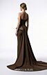 MNM Couture E0146 Draped Peplum Strapless Column Dress