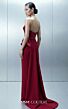 MNM Couture E0146 Draped Peplum Strapless Column Dress