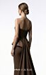 MNM Couture E0146 Draped Peplum Strapless Column Dress