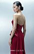 MNM Couture E0146 Draped Peplum Strapless Column Dress
