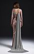MNM Couture E0157 Asymmetric Neck Long Sleeve Fitted Dress