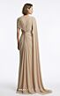 MNM Couture E0160 Asymmetric Sleeve Chiffon Knot Dress