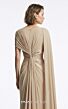 MNM Couture E0160 Asymmetric Sleeve Chiffon Knot Dress