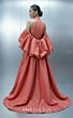 MNM Couture E0163 Plunging Halter Neck Taffeta Coral Dress