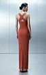 MNM Couture E0164 Cross Back Removable Cape Coral Dress