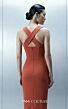 MNM Couture E0164 Cross Back Removable Cape Coral Dress
