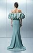 MNM Couture E0165 Puff Sleeve Mint Off-The-Shoulder Dress