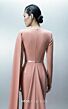 MNM Couture E0166 Cape Sleeve Drape Bodice Pink Dress