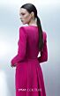 MNM Couture E0173 Jewel Neck Long Sleeve Fuchsia Dress