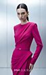 MNM Couture E0173 Jewel Neck Long Sleeve Fuchsia Dress