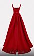 MNM Couture E0016 Floral Skirt Belted Waist Curve Neckline Dress