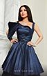 MNM Couture E0017 Layered Skirt Embellished Top Two Strap Dress