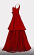 MNM Couture E0017 Layered Skirt Embellished Top Two Strap Dress