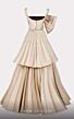 MNM Couture E0017 Layered Skirt Embellished Top Two Strap Dress
