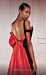 MNM Couture E0032 Panel Train High Slit Two Tone Dress