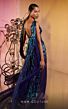 MNM Couture E0044 Double Cape Plunging Neckline Embroidered Dress