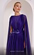 MNM Couture E0061 Floor-Length Sleeves Bateau Neckline Dress
