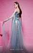 MNM Couture E0070 Floor-Length Sleeves Embroidered Illusion Dress