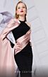 MNM Couture E0072 One Sleeve High Neck Two Tone Dress