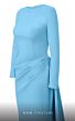 MNM Couture E0073 Panel Train Long Sleeve Bateau Neck Dress