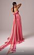 MNM Couture E0079 Belted Waist Strapless Print Dress