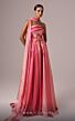 MNM Couture E0079 Belted Waist Strapless Print Dress