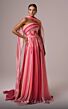 MNM Couture E0079 Belted Waist Strapless Print Dress