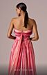 MNM Couture E0079 Belted Waist Strapless Print Dress