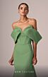 MNM Couture E0085 Panel Train Off The Shoulder Dress
