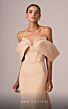 MNM Couture E0085 Panel Train Off The Shoulder Dress