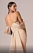 MNM Couture E0085 Panel Train Off The Shoulder Dress