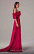 MNM Couture E0090 Side Tail Off The Shoulder Pleated Dress