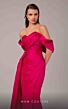 MNM Couture E0090 Side Tail Off The Shoulder Pleated Dress