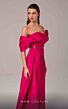 MNM Couture E0090 Side Tail Off The Shoulder Pleated Dress
