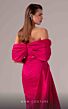 MNM Couture E0090 Side Tail Off The Shoulder Pleated Dress