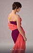 MNM Couture E0091 Side Tail One Sleeve with Belt Dress