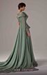MNM Couture E0097 Cape Train One Sleeve Ruched Top Dress