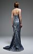 MNM Couture E0105 Fitted Strapless Sequin Silver Dress