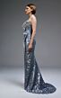 MNM Couture E0105 Fitted Strapless Sequin Silver Dress