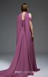 MNM Couture E0119 Peplum Waist Ruched Bodice Organza Dress