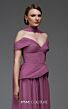 MNM Couture E0119 Peplum Waist Ruched Bodice Organza Dress