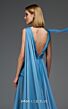 MNM Couture E0121 High Slit V-Back Peplum Blue Dress