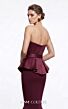 MNM Couture F03035A Buckle Belt Peplum Mermaid Dress