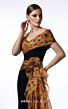 MNM Couture F03043 Off The Shoulder Black Side Bow Dress