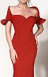 MNM Couture 2144A Ruffle Sleeve Off The Shoulder Dress
