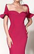 MNM Couture 2144A Ruffle Sleeve Off The Shoulder Dress