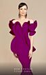 MNM Couture 2328 Short Sleeve Off The Shoulder Ruffle Dress