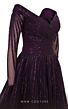 MNM Couture 2490 Sheer Long Sleeve Off-The-Shoulder Dress
