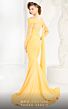 MNM Couture 2578 Asymmetrical Neckline Long Sleeve Dress